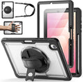 Case for Samsung Galaxy Tab S10 Lite / S10 FE / S9 FE 5G / S9 Tablet Case 10.9''/ 11'' with Screen Protector Pen Holder 360°Rotate Hand Strap/Stand Shoulder Strap Clear