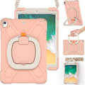 BRAECN Case for iPad Air 3 [Full-Body] [Drop-Proof] Silicone Case with 360°Rotating Hand Grip/Pencil Holder/Shoulder Strap/Stable Kickstand for iPad Air 3rd Generation 2019/ Pro 10.5 2017-Rose Gold