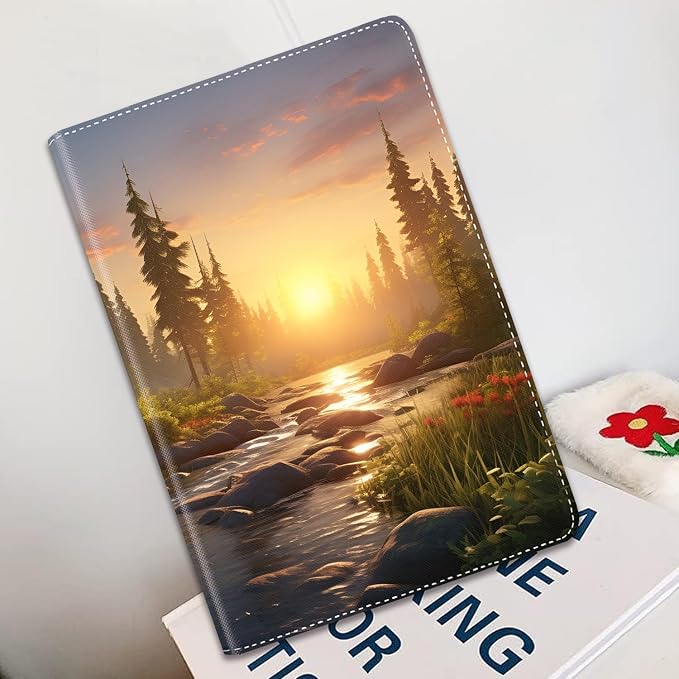 Scene Sunset Water Forest