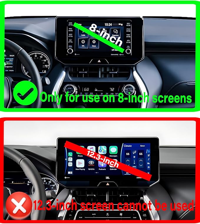 Car Phone Holder for Toyota Venza 2021-2024 Accessories Apply to 8 Inch Touch Screen 15W Fast Wireless Charger Screen Fixed Clip Cell Phone Mount Hands-Free 360 Degree Rotation