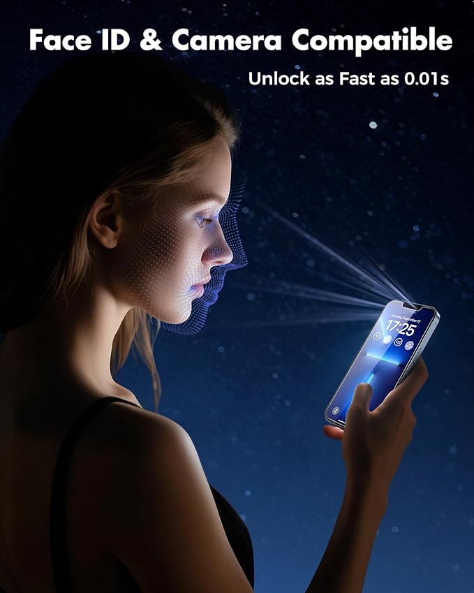 UNBREAKcable 4PCS Screen Protector for iPhone 13 Pro - 2 Privacy Tempered Glass+2 Clear Glass Double Shatterproof [Installation Frame] [9H Hardness] [Case Friendly] Anti-Scratch for iPhone 6.1 inch