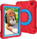 Compatible with Amazon Fire HD 8 2020/2022 Tablet Case Tablet CaseRugged Kids Case with Stand Lightweight Shockproof Kids Friendly Tablet Cover Red+Blue