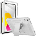 Soke Case for iPad (A16) 11th Generation 11-inch 2025 iPad 10th Generation 10.9-inch 2022 with Built-in Screen Protector and Kickstand Rugged Full Body Protective Cover - Light Gray