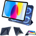 SPARIN Magnetic Case for iPad A16 11th/10th Gen (2025/2022) Origami Stand Cover with Auto Sleep/Wake Multi-Angle Viewing Hidden Pencil Holder Ultra Slim Lightweight &amp Stable on Sofa/Bed-Navy B