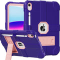 Case for iPad (A16) 11th Generation 11 Inch 2025 / iPad 10th Generation 10.9 Inch 2022 Rugged Heavy Duty Protective Cover [Built-in Pencil Holder ] for iPad 11/10 Gen (Darkpurple)