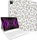 TopPerfekt for iPad Pro 11 4th/3rd/2nd/1st Gen (2022/2021/2020/2018) Keyboard Case Magnetically Absorbent Auto Sleep/Wake Support 2nd Gen Pencil Wireless Charge with Pencil Holder - Grey Leopard
