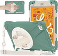 BRAECNstock for Apple iPad mini 5th/ 4th Generation Case 7.9 2019/2015 Shockproof Protective with Pen Holder Rotating Hand Strap &amp Stand Shoulder Strap Case for iPad mini 5/4 Emerald Green