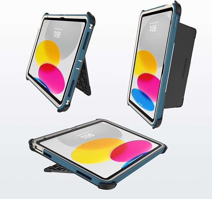 OtterBox iPad (A16) &amp iPad 10th Gen (Only) - Defender &amp Achiever Series Case - Screenless - Rugged &amp Durable - Multi-Layer Protection (Baja Beach (Blue)