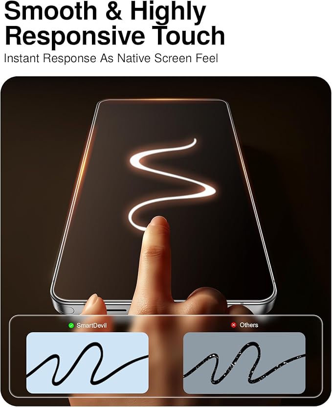 SMARTDEVIL Tempered Glass for Samsung Galaxy S25 Ultra Screen Protector [3 Pack]Fingerprint Unlock Compatible HD Anti-Glare 9H Scratch Resistant Fast &amp Easy SmartPull Box Bubble-Free Install