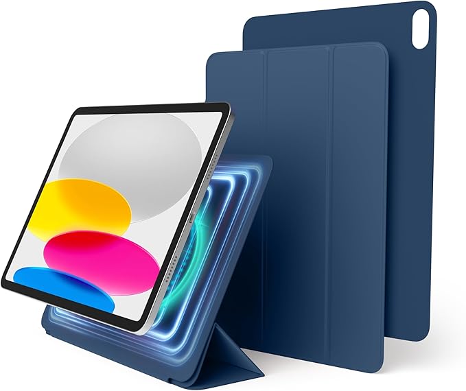 elago Case for iPad A16 10th Generation - iPad Case with Magnetic Attachment to Metal Materials Compatible with elago’s Apple Pencil case (Blue)