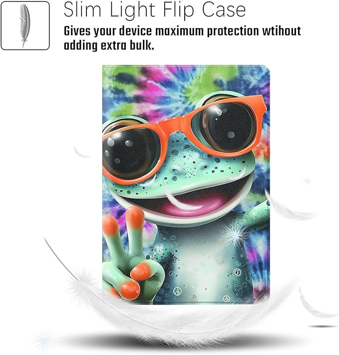 Case for Samsung Galaxy Tab A11/A9 8.7-Inch 2025/2023Adjustable Stand Auto Wake/Sleep Function Full Body Protection Cover - Frog Sunglasses