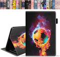 Case for All-New Amazon Fire HD 10 &amp 10 Plus Tablet 10.1 (13th/11th Generation 2023/2021 Release) Slim Stand Folio Cover with Card Slot &amp Auto Wake/Sleep - Flame Soccer
