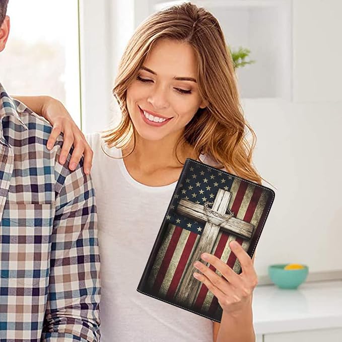 American Flag and Cross