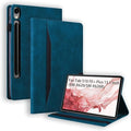 Flip Case for Samsung Galaxy Tab S10 FE+ Plus 2025 13.1 inch PU Leather Stand Soft Back Smart Auto Wake/Sleep CoverAdjustable Stand Shell w/Card Slots/Pen Holder/Front Pocket - Blue