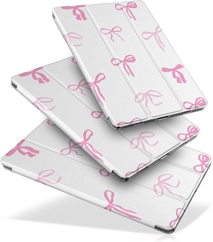 DONGKE Case for Samsung Galaxy Tab A11 Plus A11+ 11 inch (2025/2026) &amp Tab A9 Plus A9+ 11 inch (2024/2023) Slim Smart Stand Cover with Translucent Hard Back Auto Wake/Sleep - Pink Bows