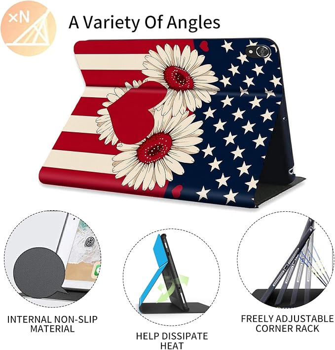 Patriotic USA Flag Daisy Heart