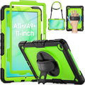 HXCASEAC Case for Samsung Galaxy Tab A11+ Plus 11 Inch Protective with Screen Protector/Hand Strap/Pen Holder Sturdy Shockproof for Samsung A11 Plus Tablet Case 5G SM-X230 SM-X236 SM-X238U - Green