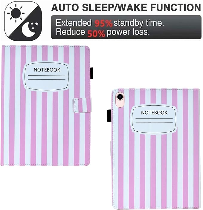 Pink Striped NoteBook