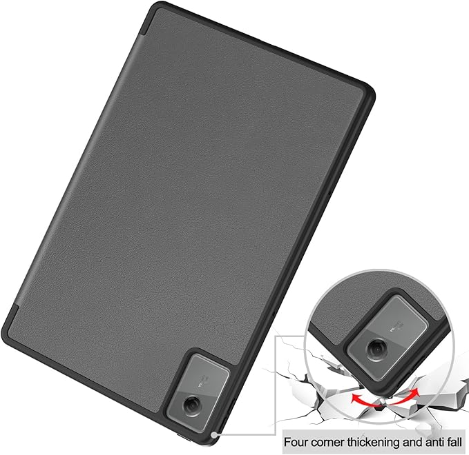 Case for Lenovo Idea Tab Plus 12.1 inch 2025 Model Shockproof Protective Cover with Kickstand Built-in Pen Slot &amp Auto Wake/Sleep Folio Matte TPU Smart Cover -Gray