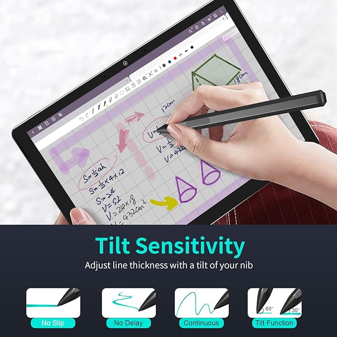 Stylus Pen for ASUS Transformer/Mini/ASUS Zenbook Flip/Pro/ASUS Vivobook Flip/Pro/Duo/ASUS Notebook Rechargeable MPP 2.0 Tilt Pen with 4096 Pressure Sensitivity Hexagonal Pen Body Design Black