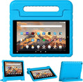 for Amazon Fire hd 10 Tablet case Kids 5th/7th/9th Generation 2015/2017/2019 Released Shockproof Lightweight Protective Cover with Portable Handle Stand for Boys Girls Blue
