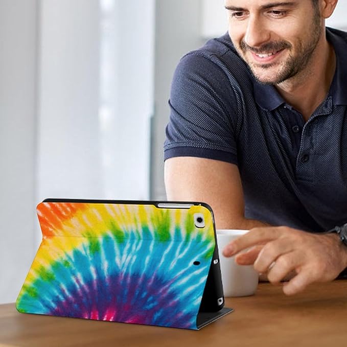 Abstract Swirl Design Tie Dye Tablet Case Compatible with ipad Mini 1/2/3/4/5 (7.9in) TPU Protective Case Auto Sleep/Wake Cover style