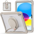 Batianda Ultimate Protective Case for New iPad 11th Generation 11 inch 2025 A16 Chip Sturdy Rugged Shockproof Silicone Tablet Cover with 360° Rotatable Ring Kickstand &amp Pencil Holder Khaki