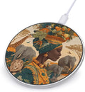 Savanna African Woman Animal World Phone Charger Magnetic Charging Pad Anti-Slip with USB Cable