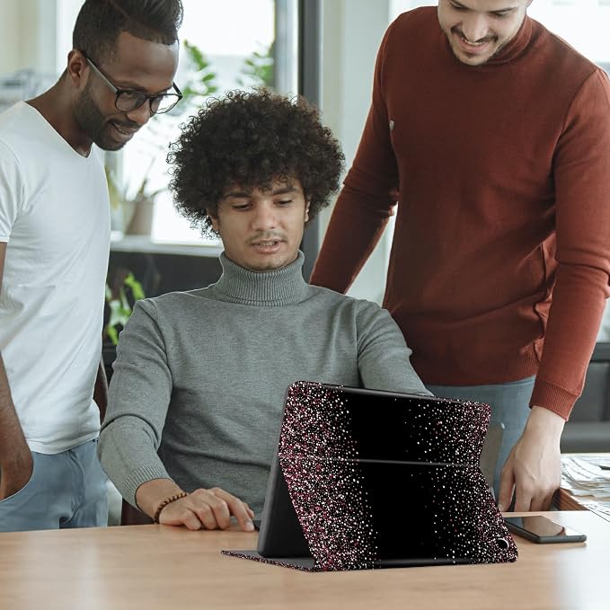 Pink Black Glitter