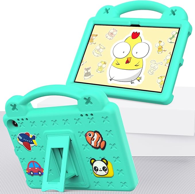 Compatible with Lenovo Tab M10(3rd Gen) 10.1(2022)/Huawei MatePad T 10s 10.1/MatePad T 10 9.7/MatePad SE 10.1(2022)/Honor Pad X8/Pad X8 Lite Tablet Case Strap for Girl Kid Gift - Mint Green