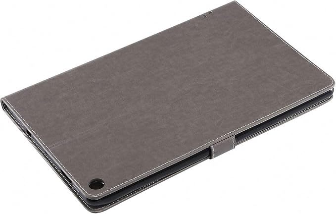 Folio Case for All-New Fire HD 10 2019/2017/2015 Techcircle Slim Light Magnetic Flip Wallet Protective Cover with Card Slots &amp Money Pocket for Amazon Fire HD 10.1 9th/7th/5th Generation Gray