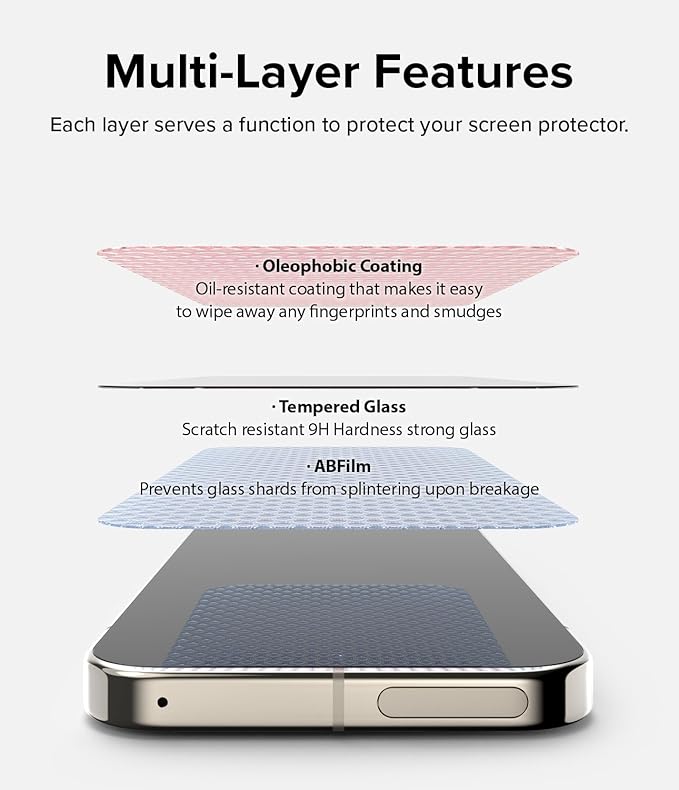 Ringke Easy Slide Tempered Glass Designed for Google Pixel 9/9 Pro Screen Protector [Super Easy to Install] Case Friendly Shatterproof Premium 9H Hardness - 2 Pack