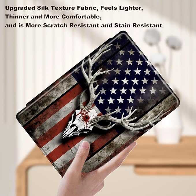 USA Flag Deer Skull