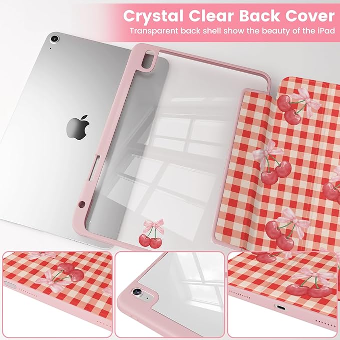 Case Compatible with iPad (A16) 11th Generation 11 Inch 2025/10th Generation 10.9 Inch 2022 Shockproof Hybrid Slim Stand Cover with Clear Back Shell &amp Pencil Holder Auto Wake/Sleep Z003
