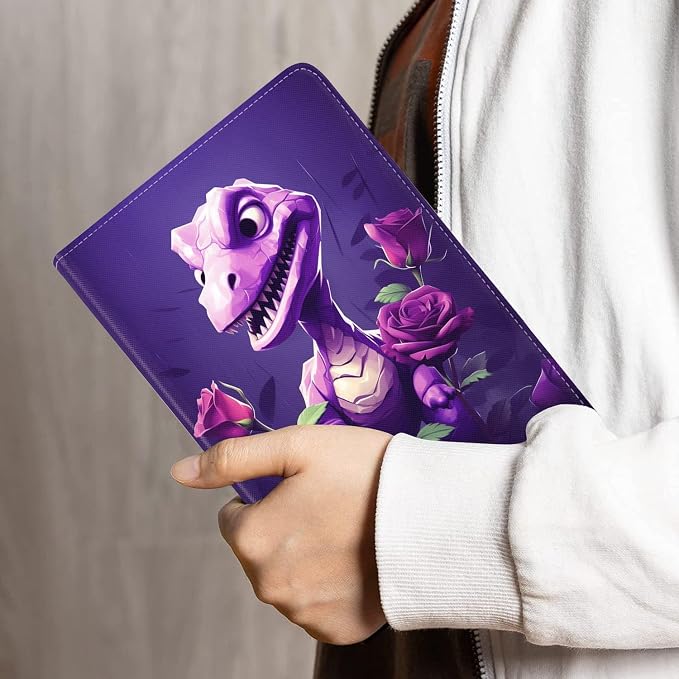 Purple Little Dinosaur and Rose