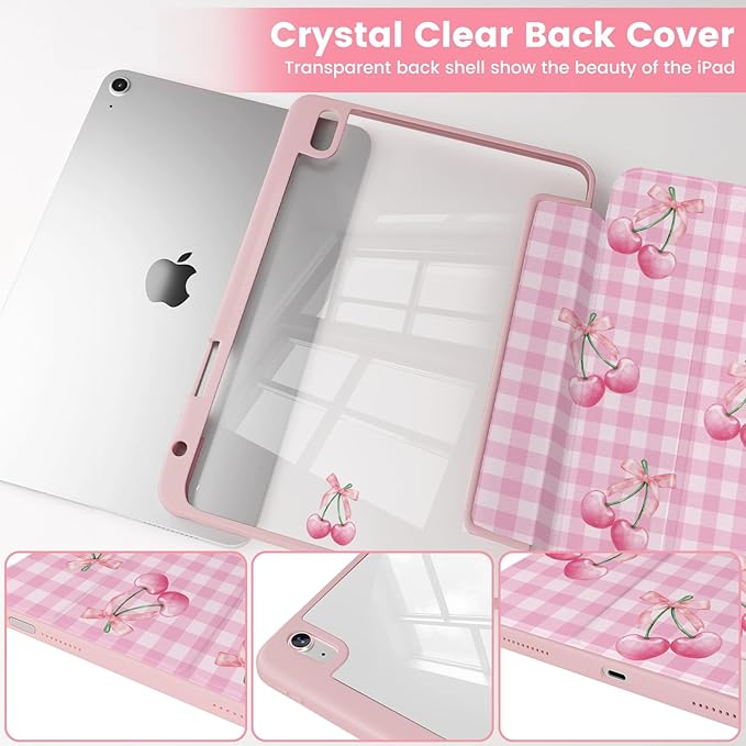 Case Compatible with iPad (A16) 11th Generation 11 Inch 2025/10th Generation 10.9 Inch 2022 Shockproof Hybrid Slim Stand Cover with Clear Back Shell &amp Pencil Holder Auto Wake/Sleep Z004