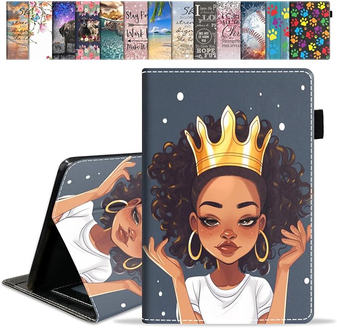 African American Girl Wearing Crown