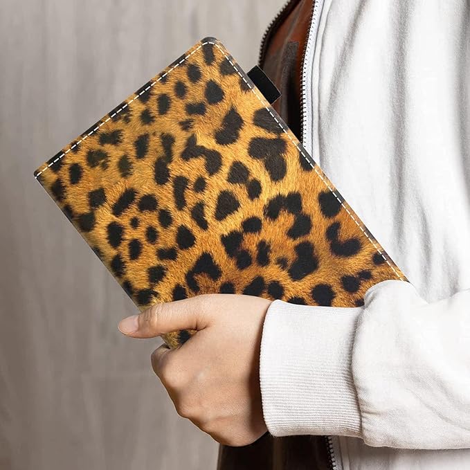 Case for Amazon Kindle Fire HD 10 &amp 10 Plus Tablet 10.1 (13th/11th Generation 2023/2021 Release) - PU Leather Folio Case with Smart Auto Wake/Sleep Leopard Print