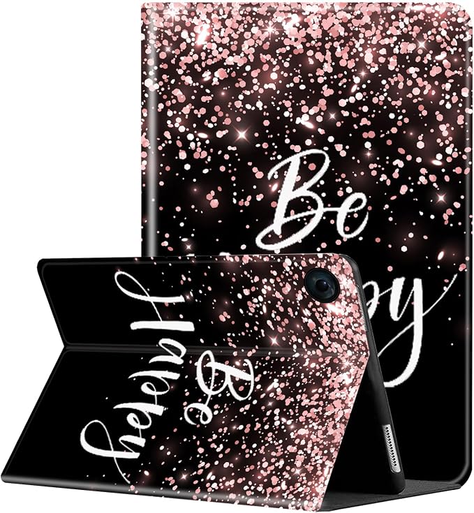 Rose Gold Glitter Black Be Happy