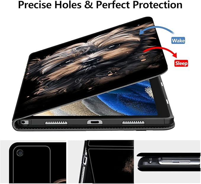DIGTIALLL Case for iPad 10.2 iPad 9th Generation 2021/ iPad 8th Generation 2020/ iPad 7th Generation 2019 PU Leather Smart Protective Cover with Auto Sleep/WakePuppy Dog
