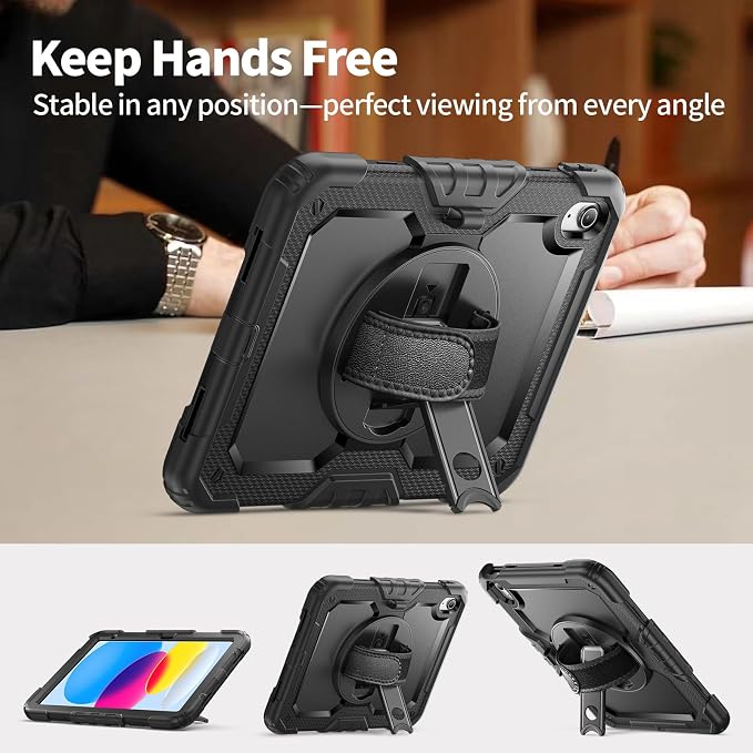 Black Case with Glass Screen Protector