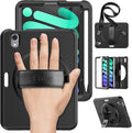 Timecity Case for iPad mini 7 (A17 Pro) 2024/ Mini 6 8.3'' - Heavy Duty Protective Cover with Screen Protector Rotating Stand Shoulder Strap &amp Pencil Holder Case for iPad mini 7th/6th Gen Black