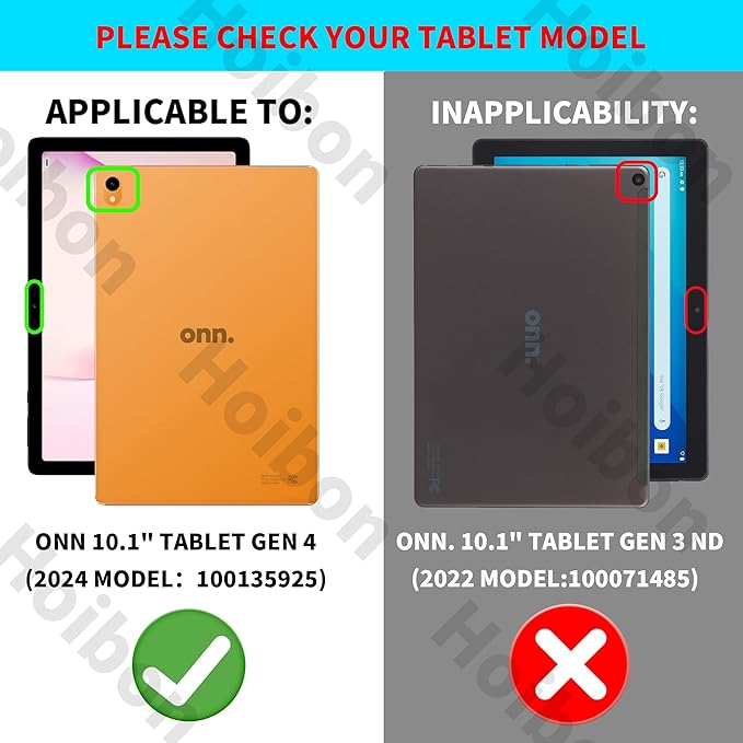 for Onn 10.1 inch Tablet Case 2024for Onn 10.1 Tablet Case Gen 4 Shockproof Rugged Kids Cover with Screen Protector Shoulder Strap for Walmart 10.1 (2024 Model:100135925)(Black+2Pcs)