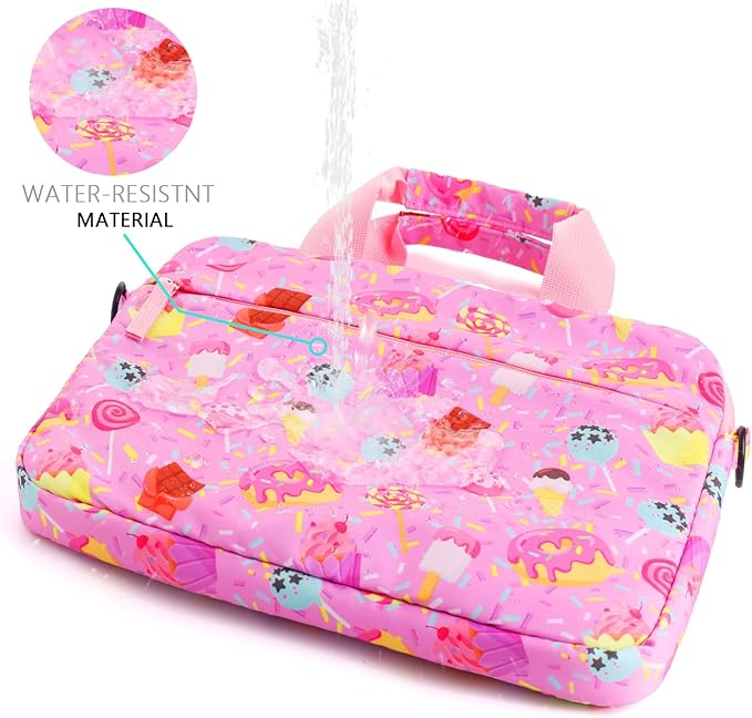 Kids Tablet Bag for Girls Kids Tablet Carrying Case for Fire HD 10 HD 8 Fire 7 Sleeve Bag Kid Kindle Bag iPad Bag for Kid Candy Pink