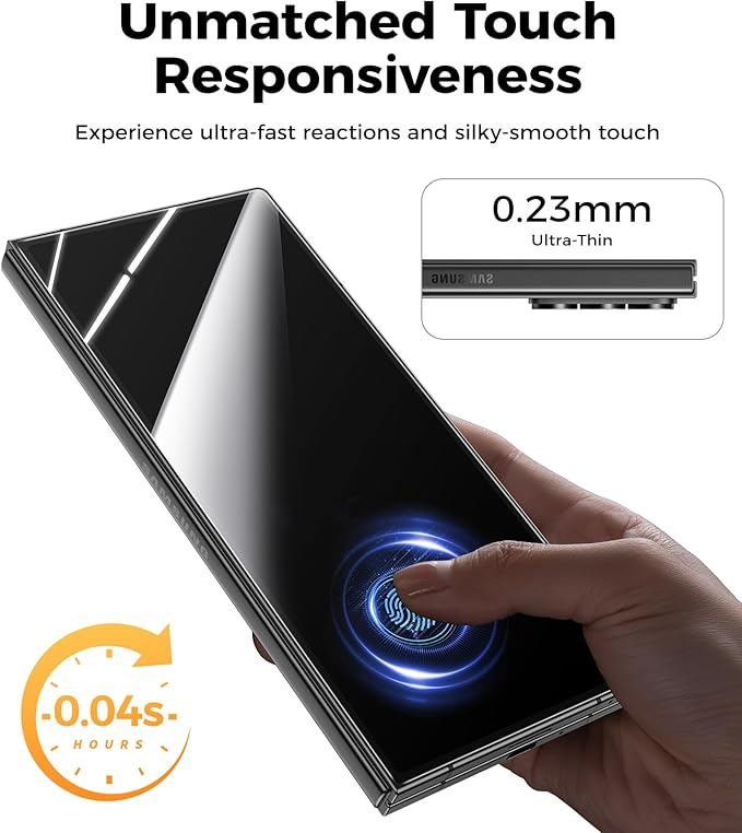 BENKS GlassWarrior AR Screen Protector for Samsung Galaxy Z Fold 7 Anti-Reflective Tempered Glass Screen Protector [Case Friendly] Anti Scratch Bubble Free
