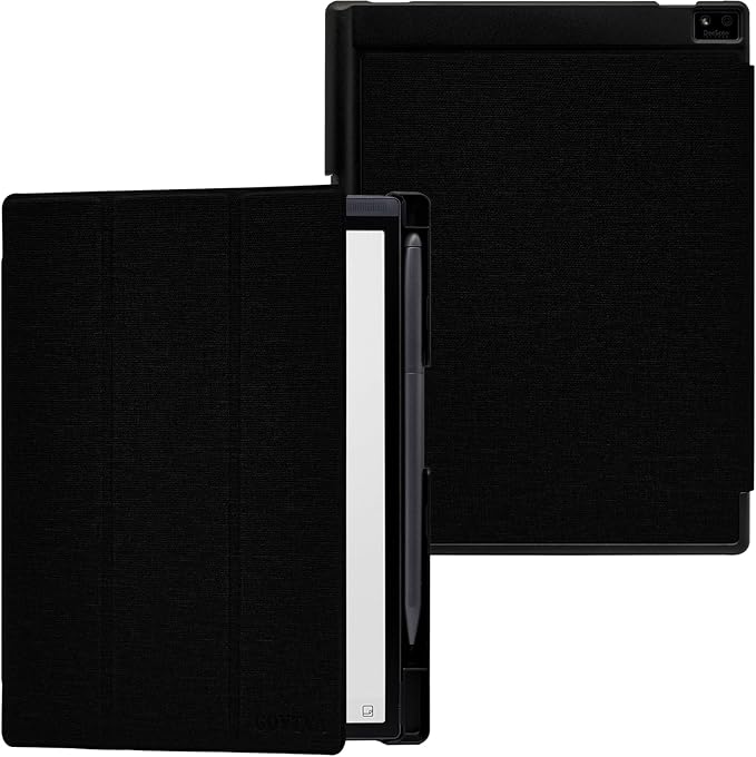 Protective Folio Case for 8.2'' iFLYTEK AINOTE Air 2 Ultra-Thin Lightweight Trifold Protective Cover with Built-in Pen Holder Auto Sleep/Wake for AINOTE Air2 Tablet (Cloth Black)