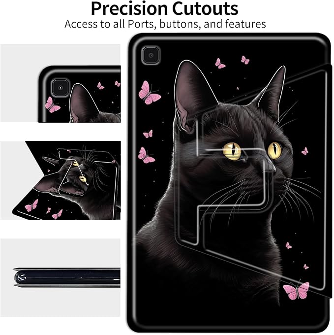 Black Cat Pink Butterfly