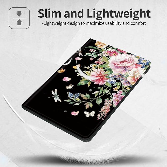 Black Floral Butterfly