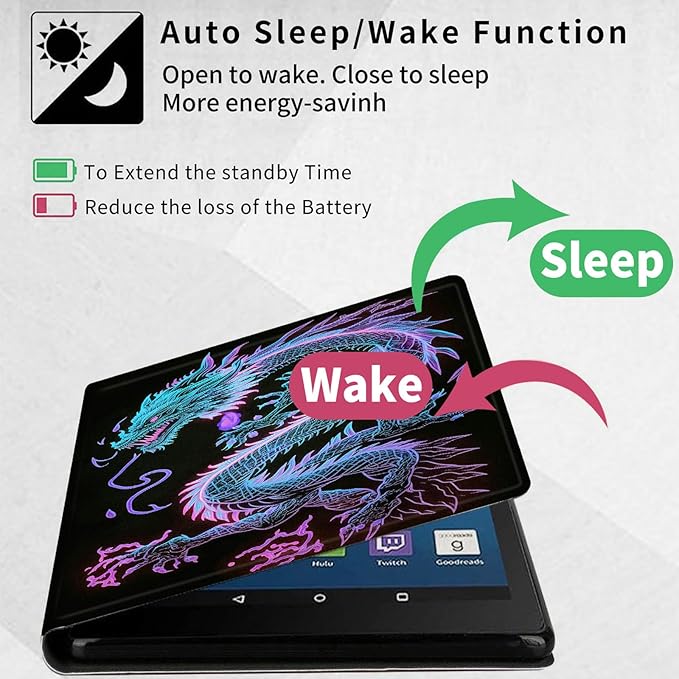 Case for Samsung Galaxy Tab A11+ / A9 Plus 11-Inch (2026/2024) Lightweight Adjustable Stand Folio Cover PU Leather Smart Protective Case with Auto Wake/Sleep Blue Dragon