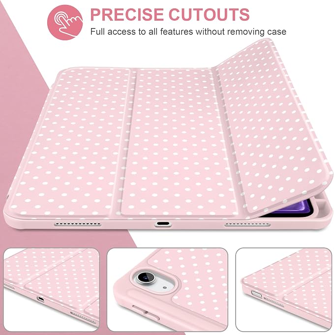 White Polka Dot & Pink